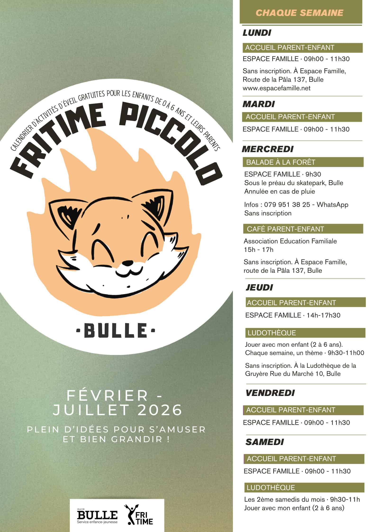 Programme Fritime Piccolo Printemps 2025