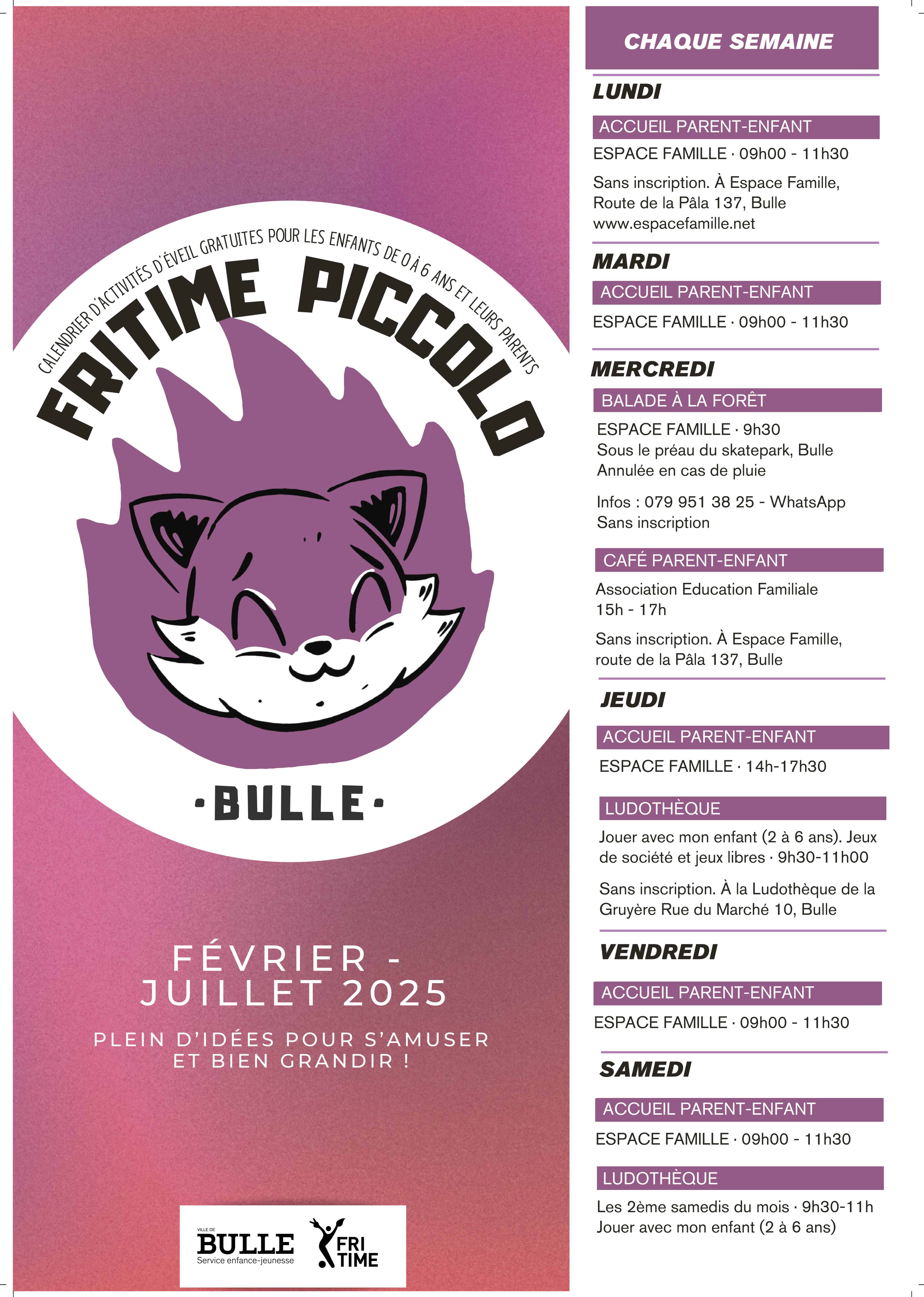 Programme Fritime Piccolo Printemps 2025